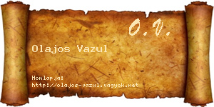 Olajos Vazul névjegykártya